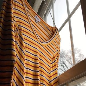 Woman’s junior long sleeve striped dress